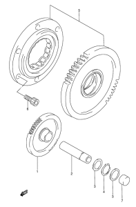 GSX-R1100 Муфта стартера