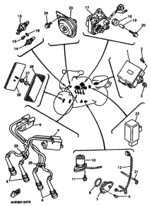 YZF750R YZF750RJ Equipo electrico