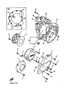 XJ600S XJ600SG Crankcase cover ass`y  (v