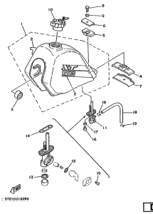 XT250 Топливный бак