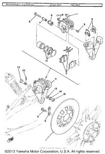 SR500F Rear disc brake-caliper