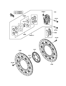 ZX1000 Передний тормоз