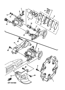 YZ250F Задний суппорт