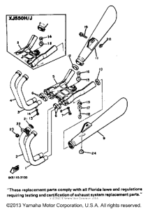 XJ550H Выхлопная система