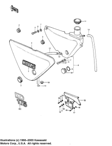KD175 Side cover / oil tank / chain cover