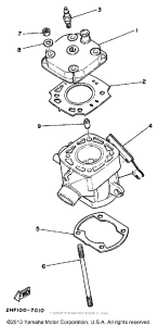 YZ80U Cylinder head-cylinder
