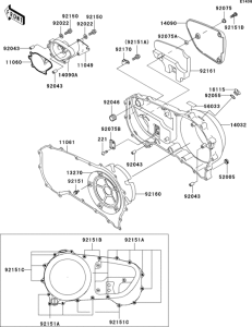  Крышки двигателя правые
