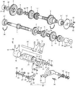 XL350 Transmission + gearshift