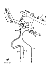TZ250 Рулевой рычаг кабель