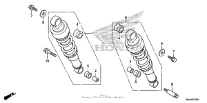 VT750C2B Rear shock absorber (2)