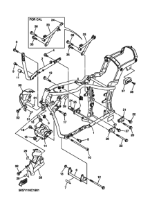 XVS1100AT XVS1100ATS Frame comp