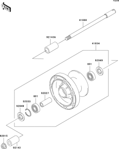VN1500 Переднее колесо