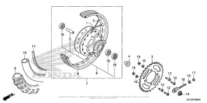 CRF50F Переднее колесо