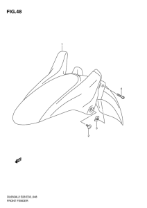 DL650 (ABS) Переднее крыло