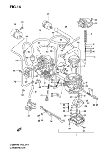 GS500 Carburetor assy