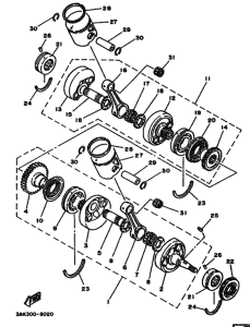 TZ250 Коленчатый вал и Поршень