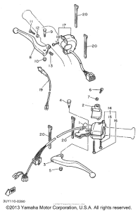XT600EG Рулевые переключатели