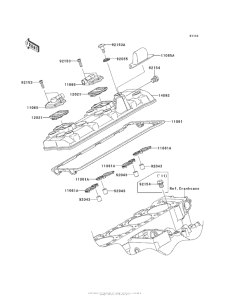 ZX1000 Крышка головки цилиндров