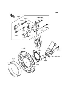 KLE250 フロントブレーキ