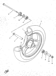YN50R Переднее колесо