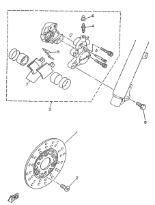 YA50R Front brake. caliper