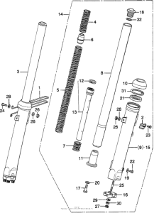 XL250 Передняя вилка