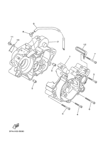 YZ85 Картер двигателя