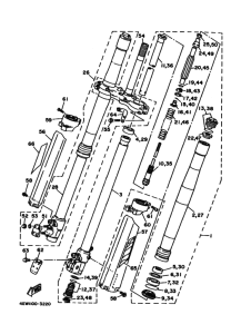 YZ125 YZ125E Вилка передней оси