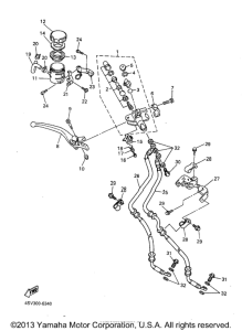 YZF1000RJ Главный тормозной цилиндр