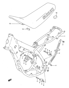 RM125 Frame - seat