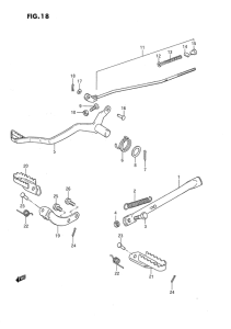 DS80 Prop stand - brake pedal