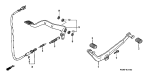 VT1100C2 Brake pedal assy