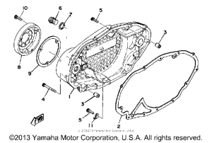 XS500E Crankcase cover right