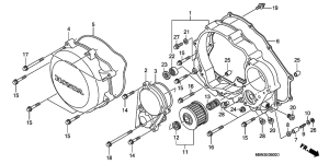 XR650R Крышка картера правая