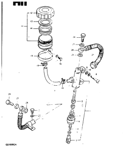GS1000 Задний тормозной цилиндр