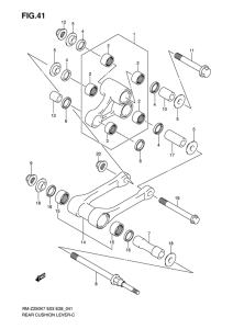 RM-Z250 Втулки заднего рычага
