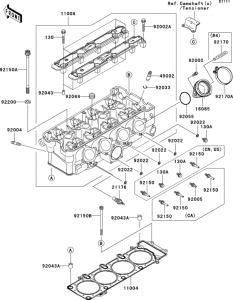 ZX900 Головка цилиндров