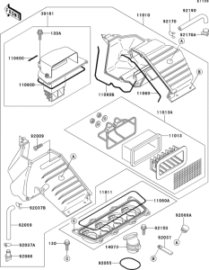 ZX400 Воздушный фильтр