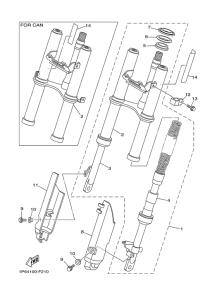 TTR50E Передняя вилка