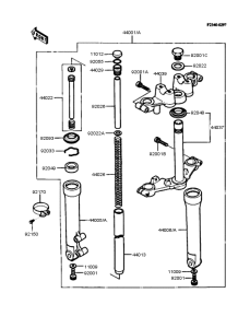 KMX50 Передняя вилка