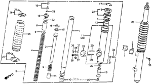 CR125R Front shock absorber 83