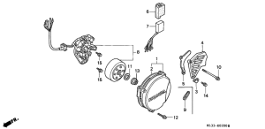 CR500R Left crankcase cover /  generator