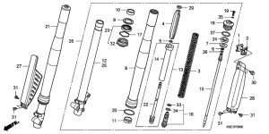  Вилка передней оси