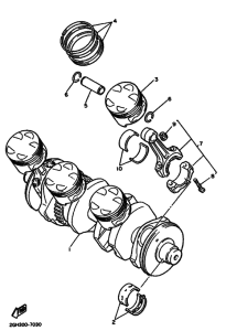 FZR1000 Коленчатый вал и Поршень
