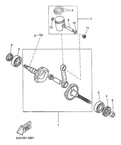 CW50 Коленчатый вал и Поршень