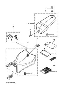 YZF-R125 Сиденье