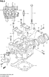 DR-Z400 Головка цилиндров