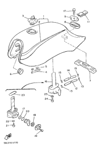 XJ900F Топливный бак