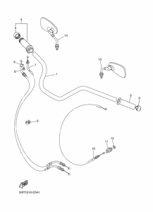 XVS400 ｽﾃｱﾘﾝｸﾞﾊﾝﾄﾞﾙ & ｹｰﾌﾞﾙ 1