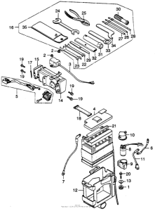 CB360 Battery + regulator + tool